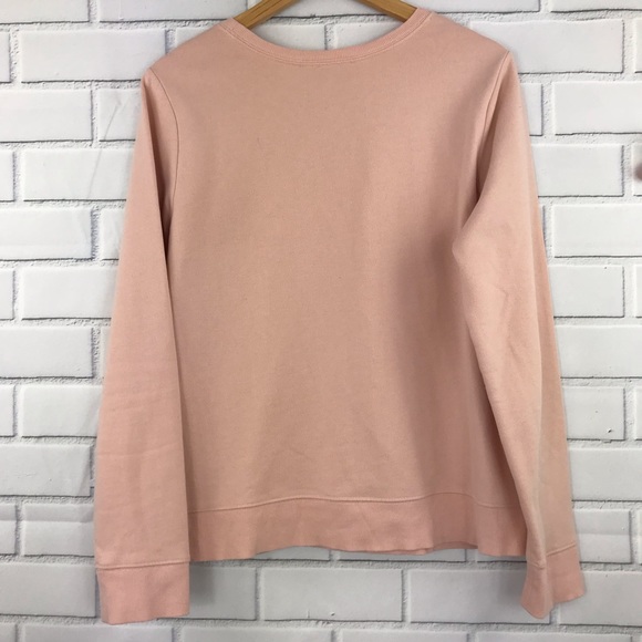 ✨Sold✨LOFT Blush Jeweled Sweatshirt XL - Picture 6 of 7